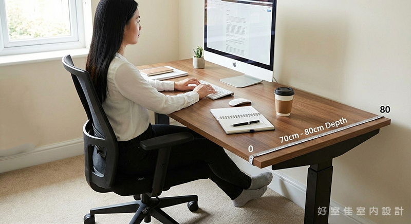 書桌深度用電腦