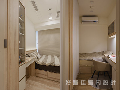 小坪數房間設計系統櫃與書桌